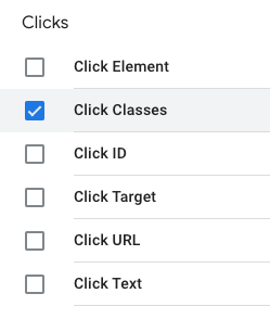 Google Tag Manager - Enable Click Classes variable